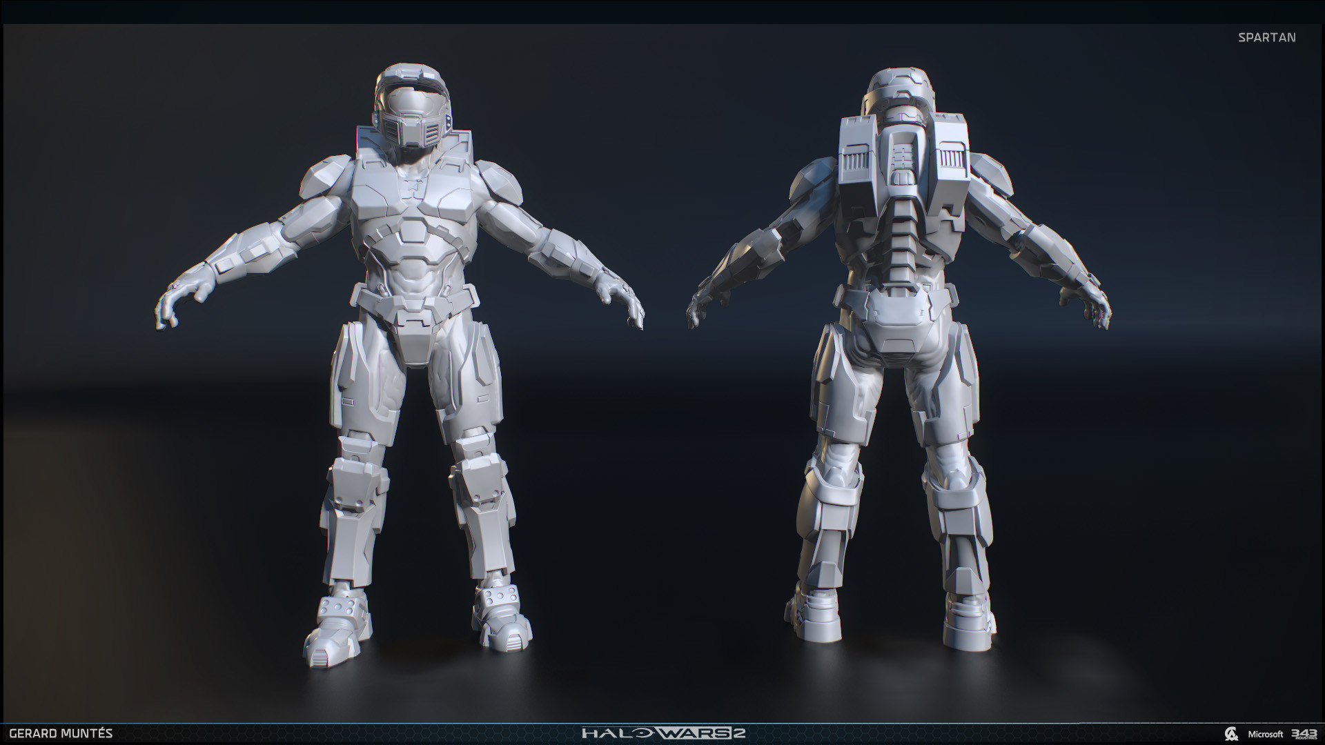 Artstation Halo Wars 2 Spartan Gerard Muntes