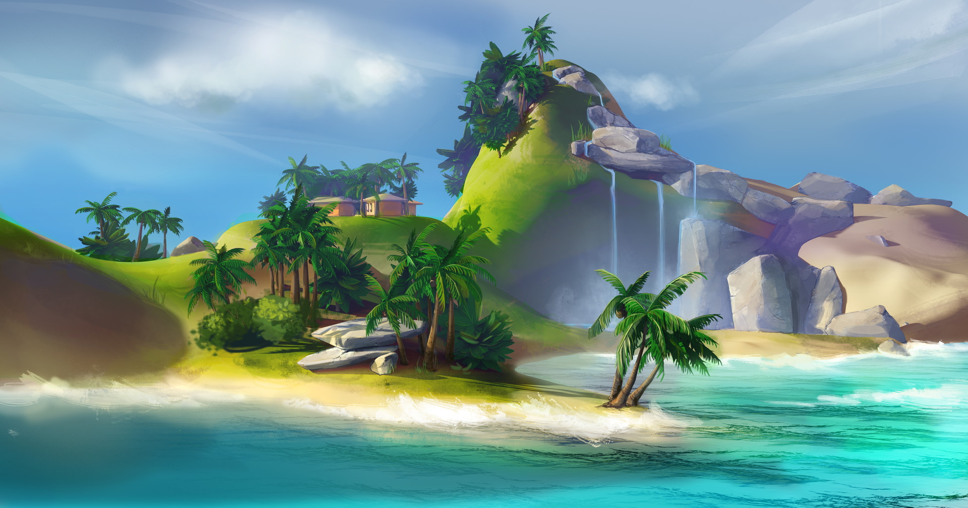 ArtStation - Tropical island