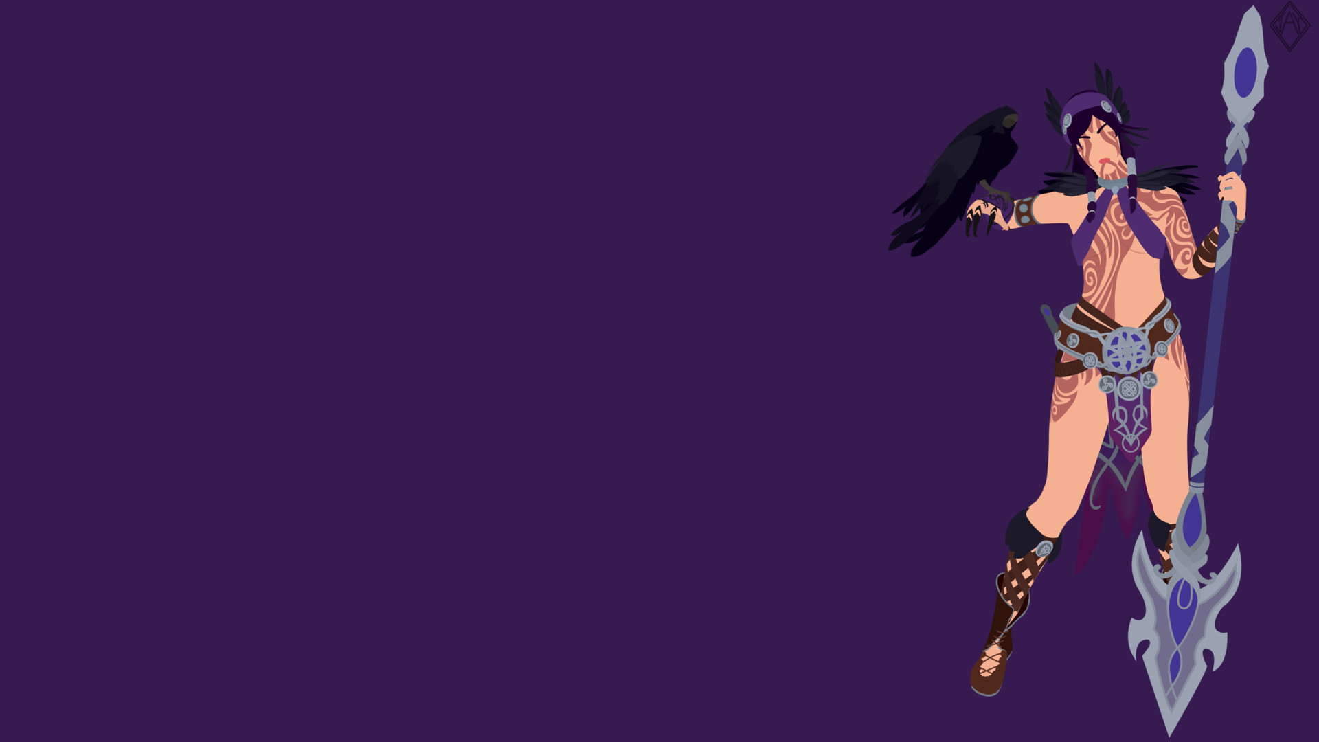 Artstation Smite Morrigan Minimalist Wallpaper Jay R