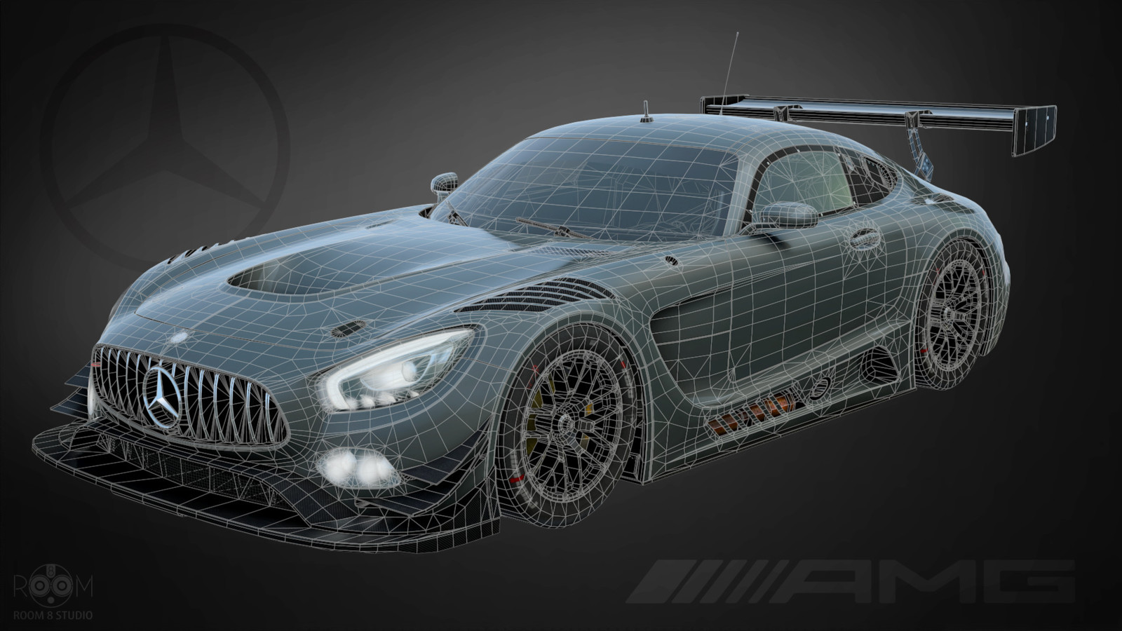 Mercedes AMG GT3 for racing game