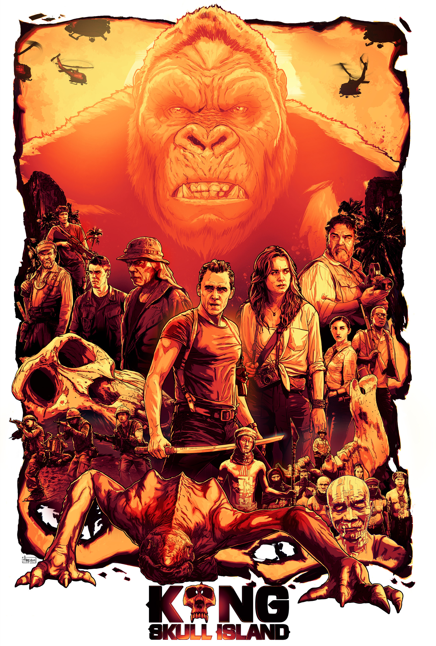 Artstation Kong Skull Island Alternative Movie Poster Design