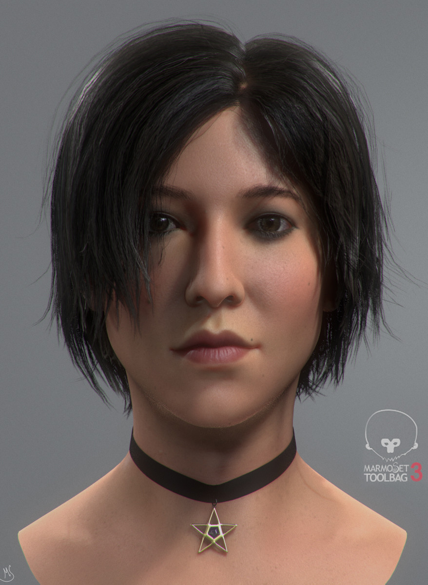 Realtime Asian girl hair Marmoset tutorial by Mahabir Singh HARDSURFACE TUTORIALS IN DETAIL MARMOSET TUTORIALS