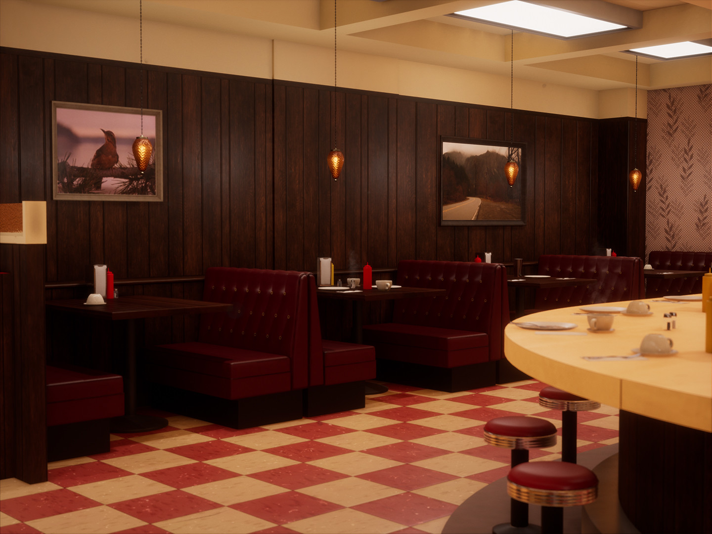 Artstation Twin Peaks Double R Diner Kieran Mayer