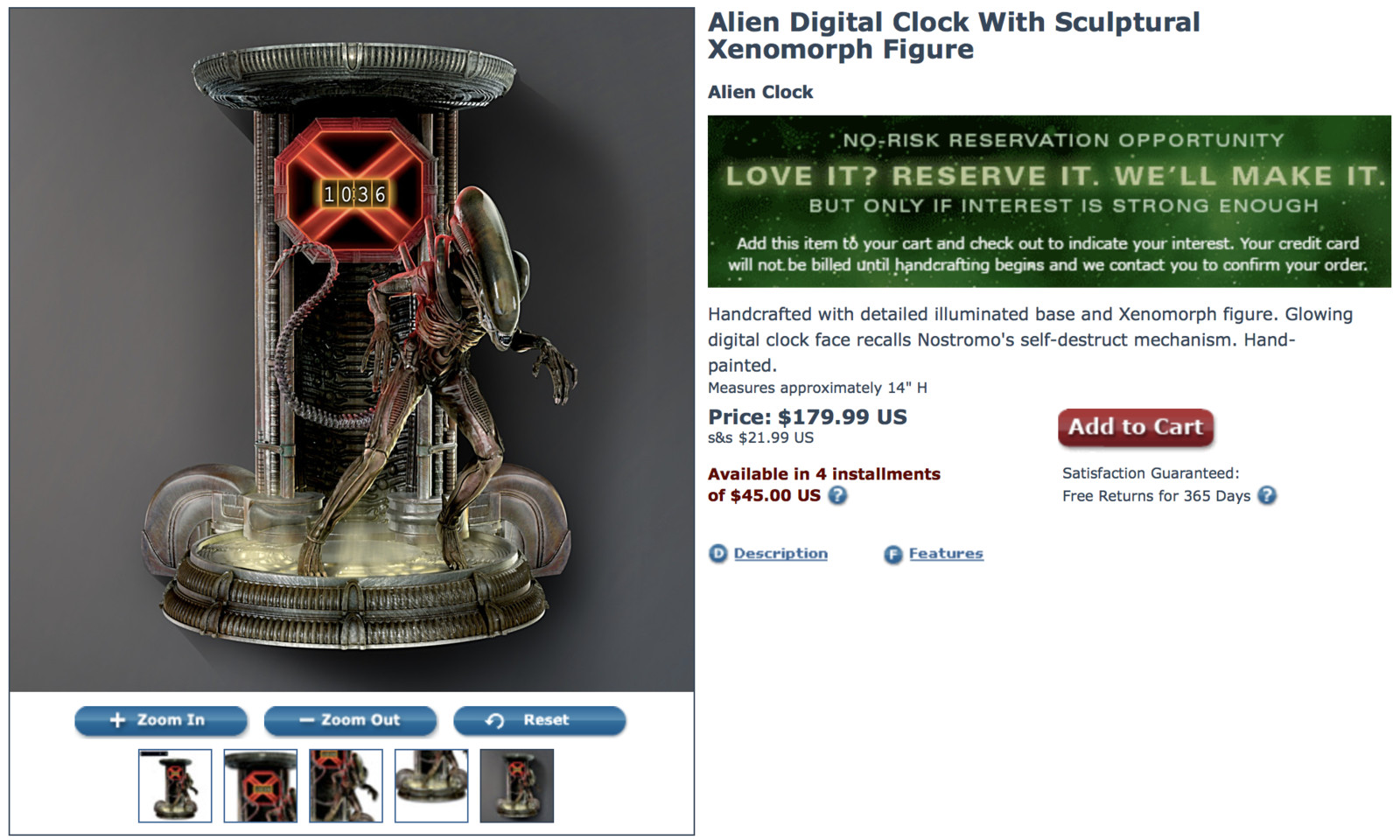 Product Page for Final Clock

http://www.bradfordexchange.com/products/126085001_alien-digital-clock-with-xenomorph-figure.html