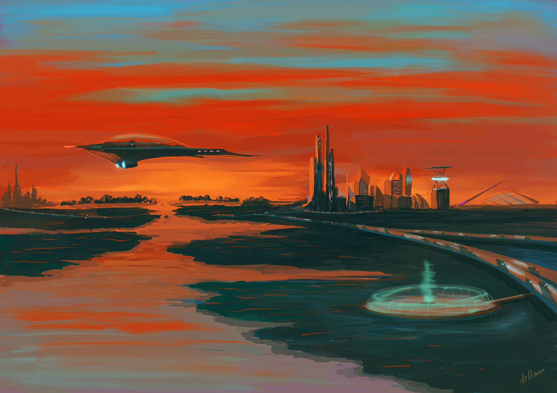 Dmytro Bidnyak Flat Sunset