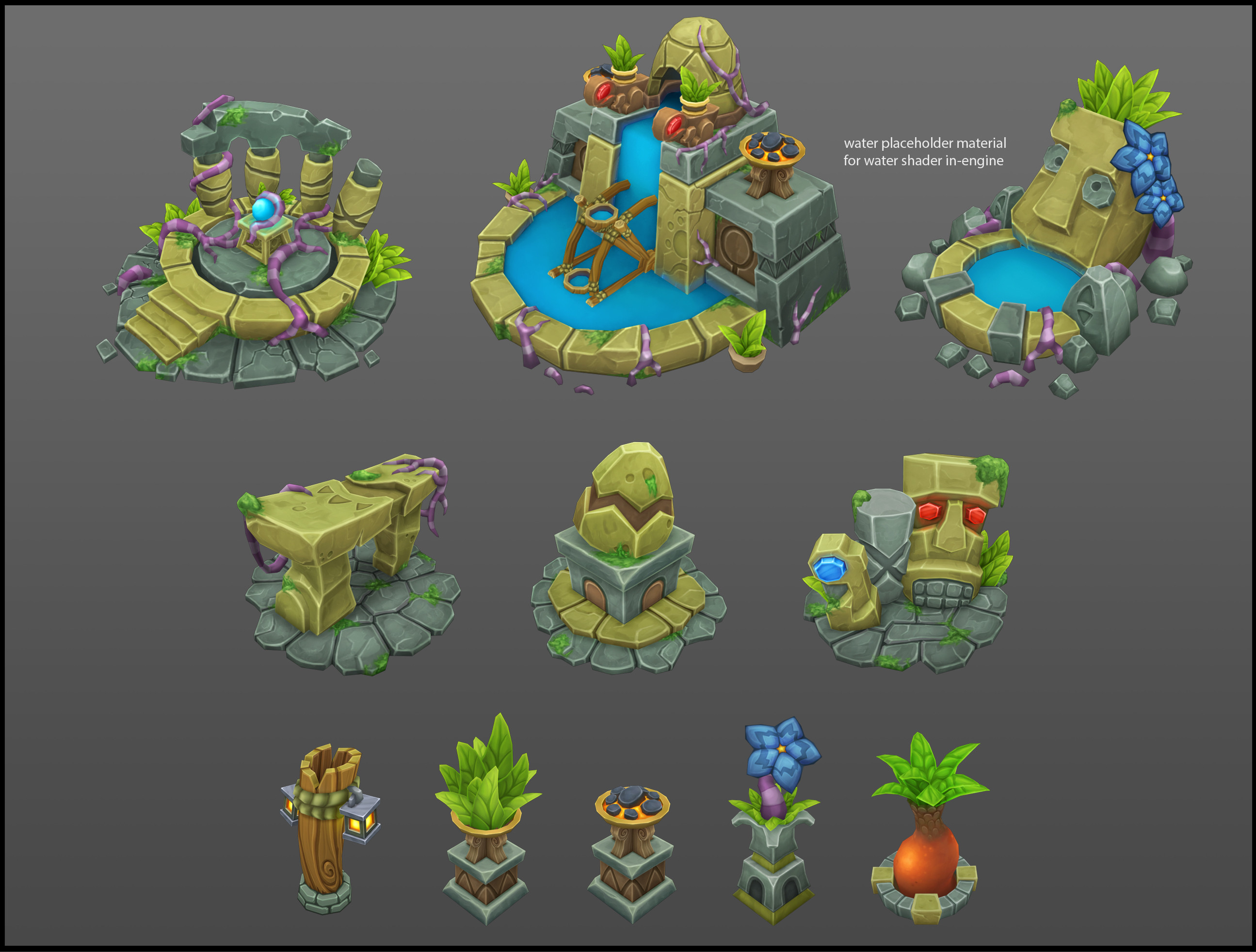 Entire Jungle deco set for DragonVale World