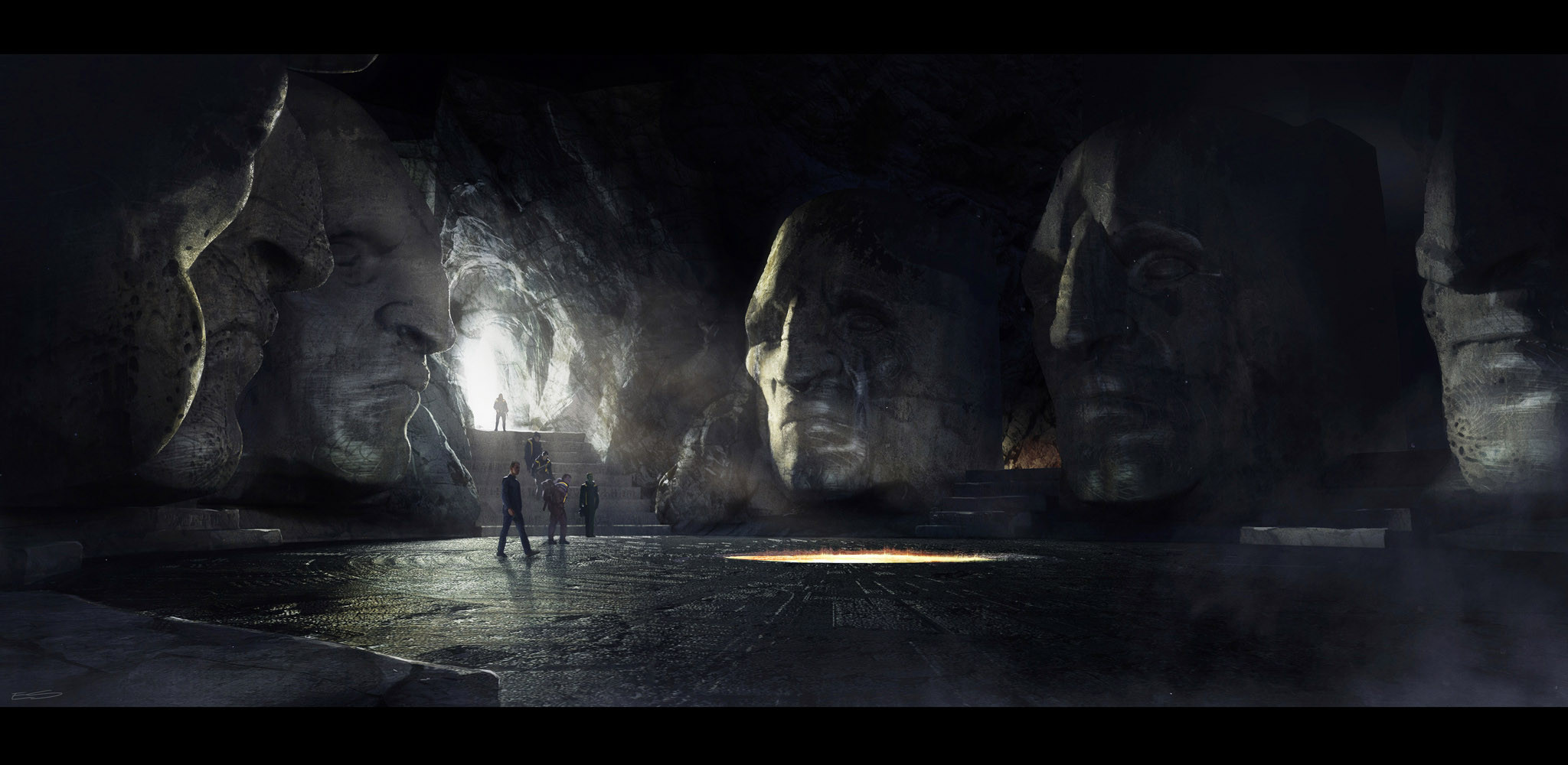 Ev Shipard Entertainment Art Alien Covenant The Hall Of Heads