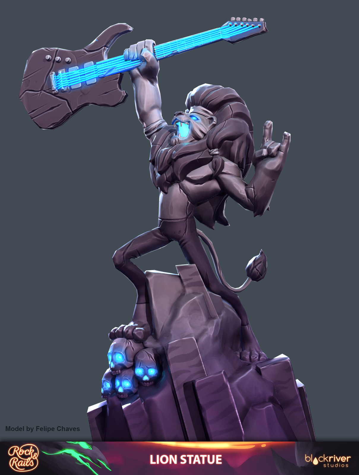 Lion Statue - Rock &amp; Rails
