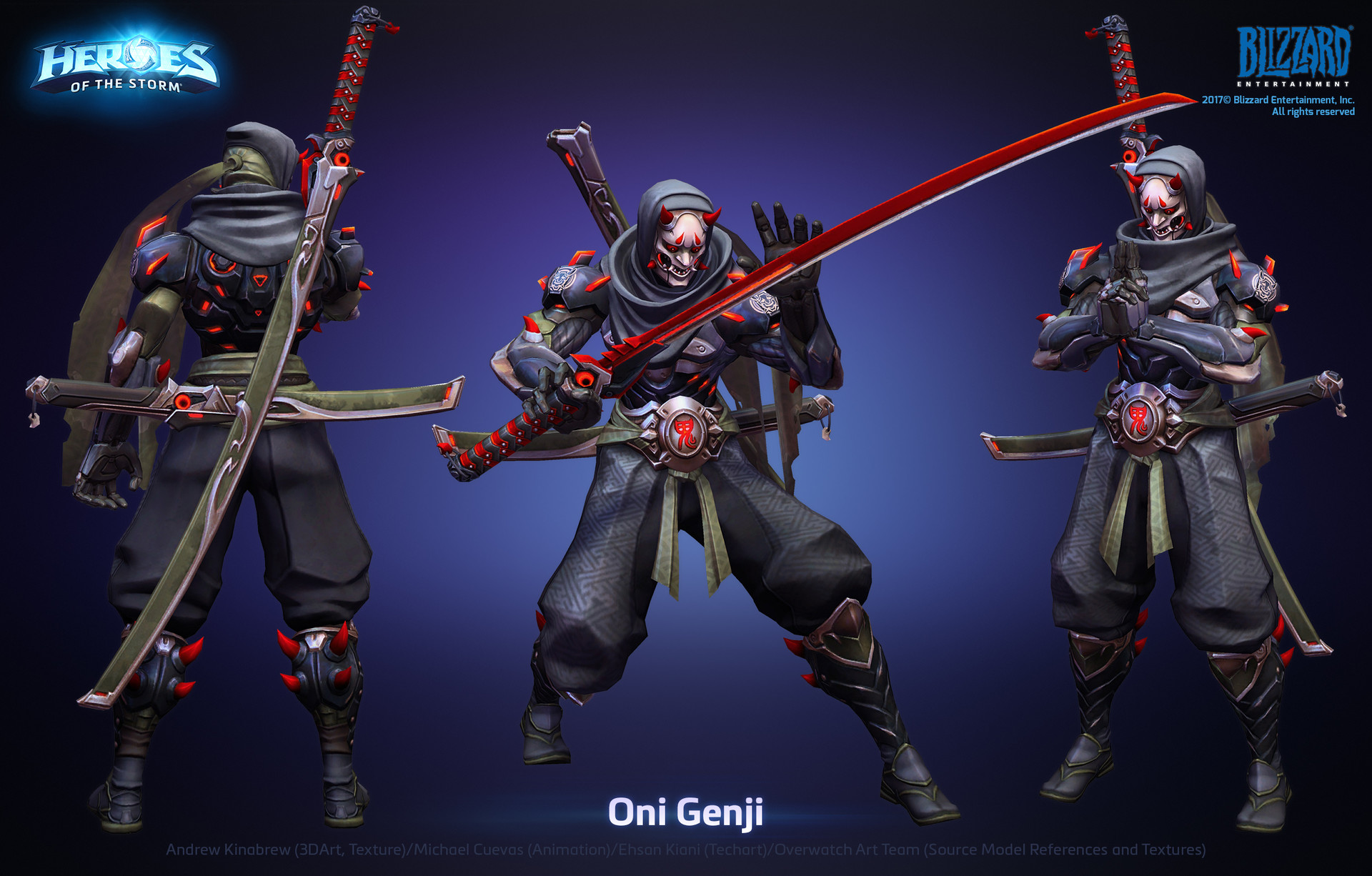 Artstation Genji Oni Skin Andrew Kinabrew