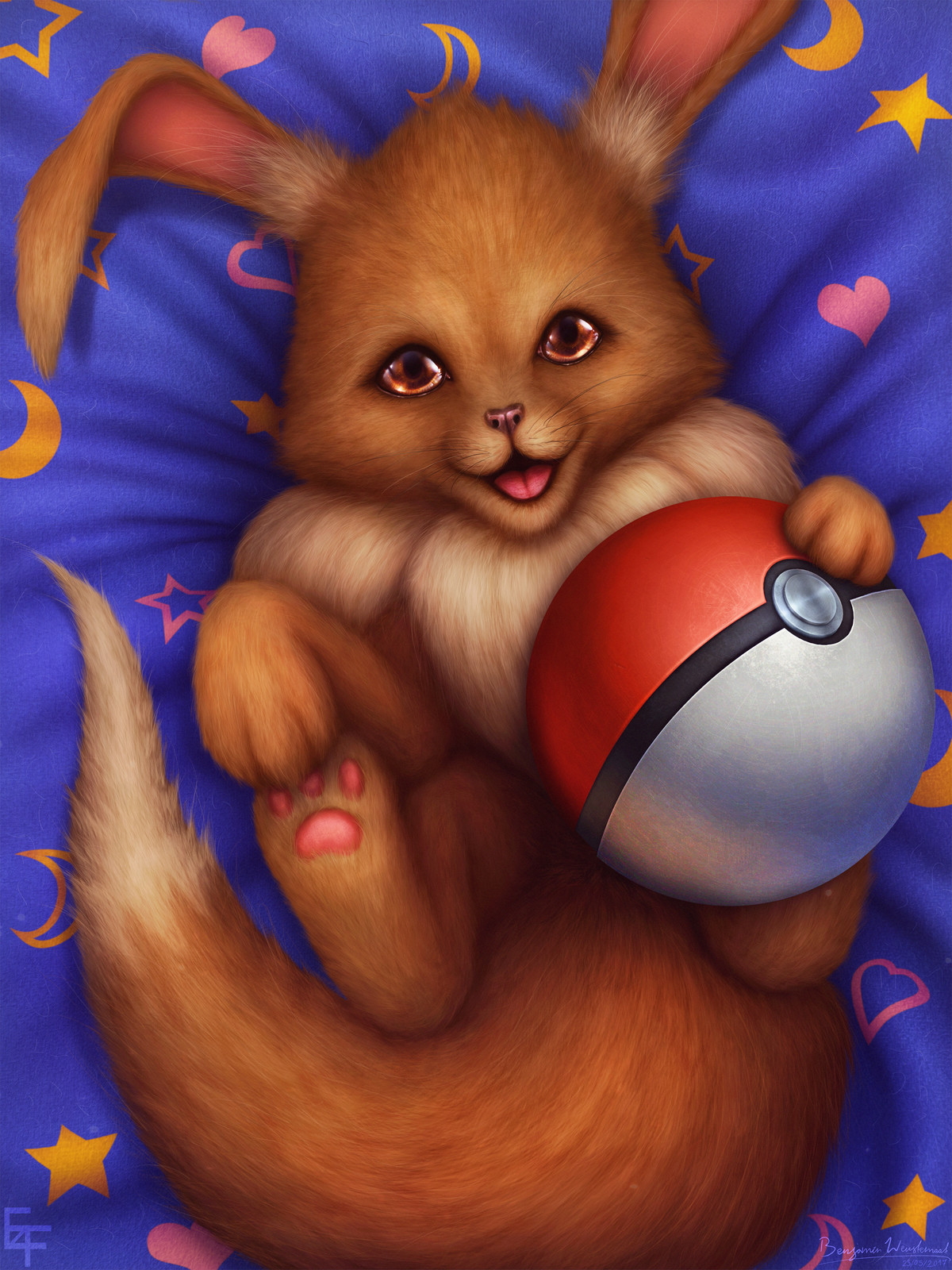 Artstation Pokemon Eevee Fanart Benjamin Weustemaat