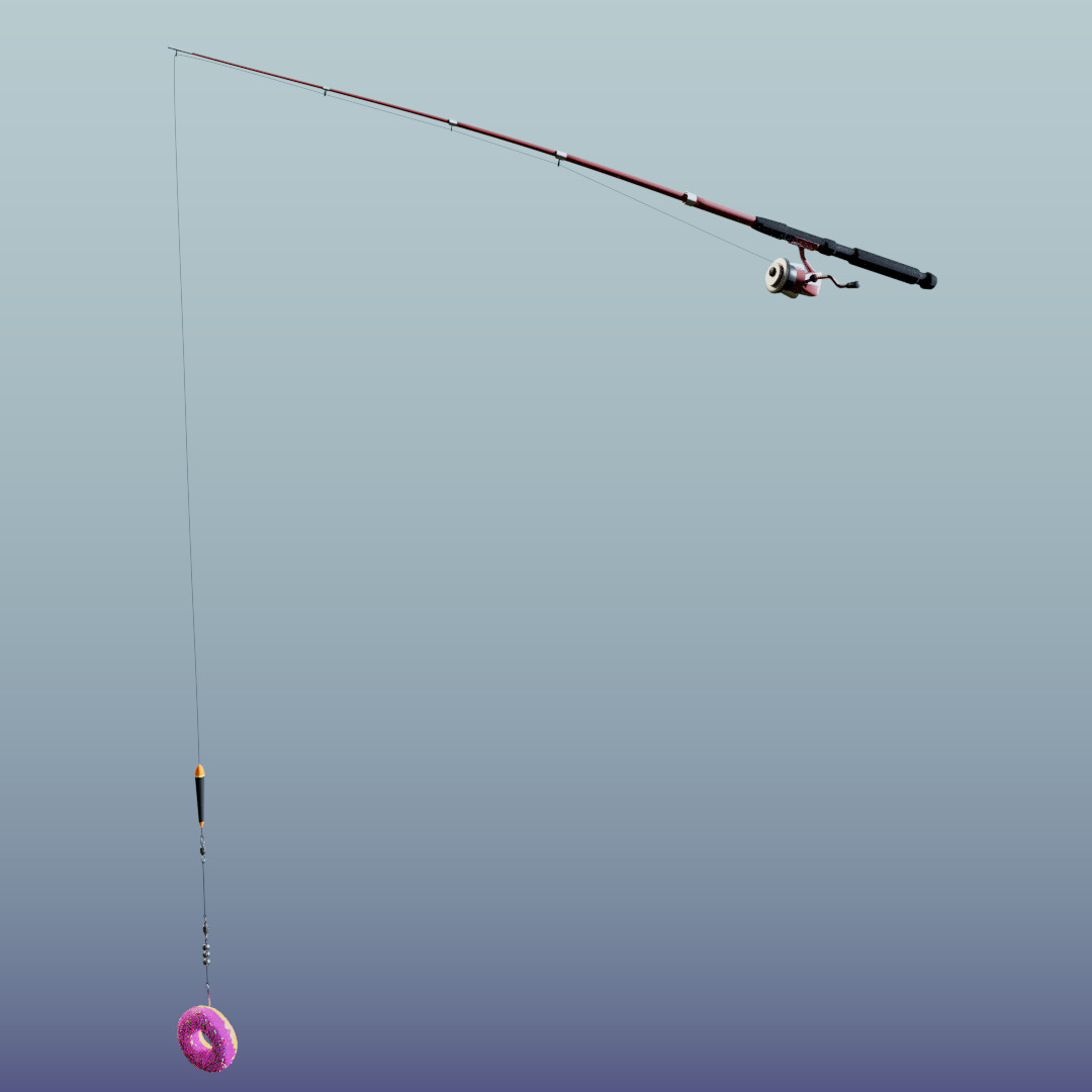 fishing rod + donut