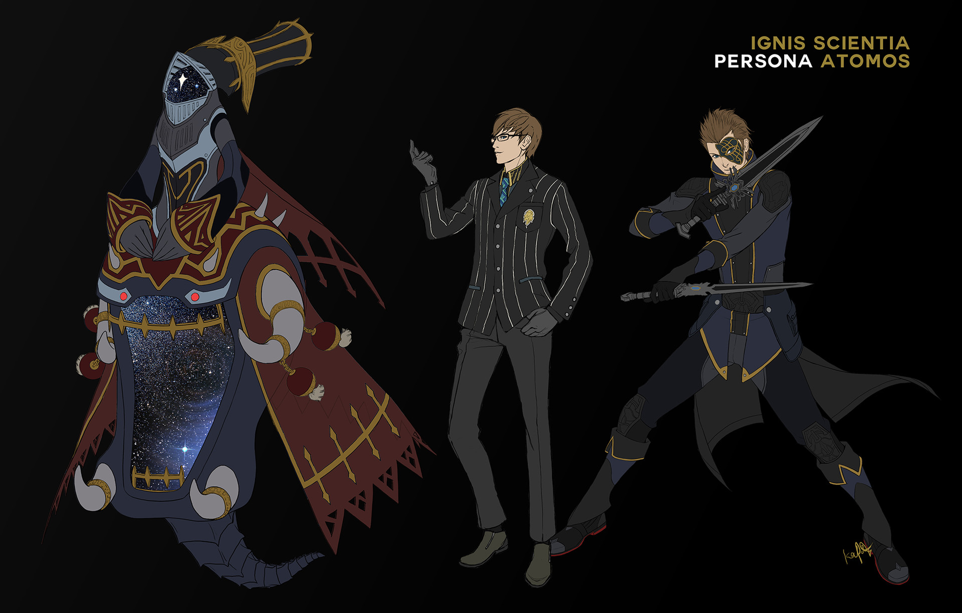 Artstation Final Fantasy Xv X Persona 5 Crossover Character