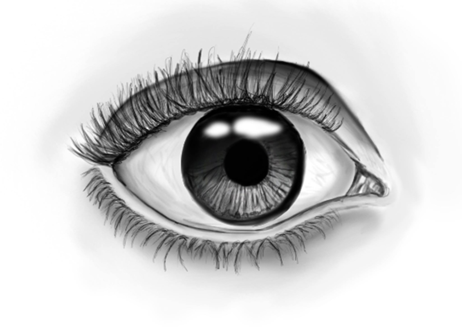 Глаза черно белые нарисованные