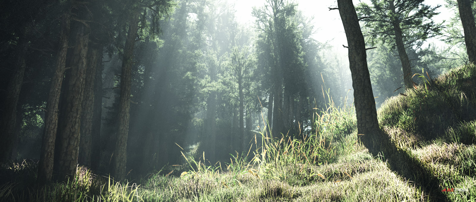 Blender forest. Blender лес. Лес реалистичный. Лес 3д. Природа рендер.