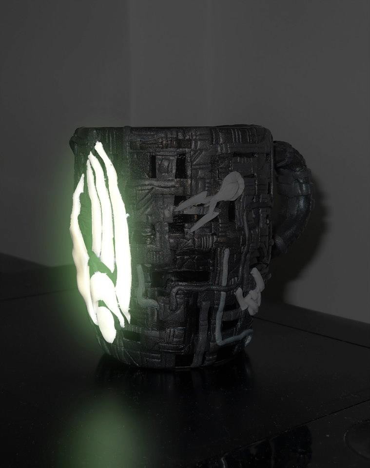 Borg mug - phosphorescent insignia in the dark!