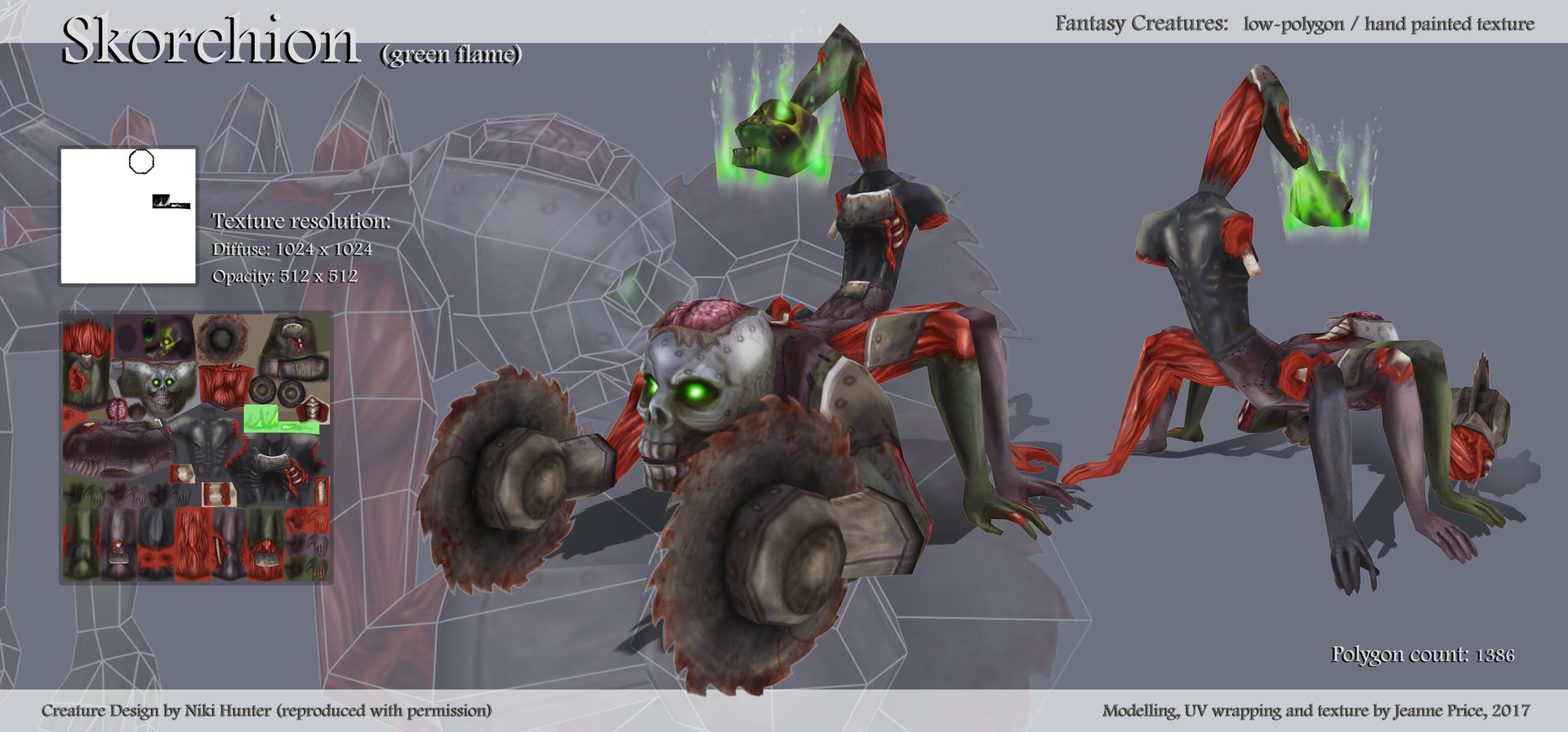 Artstation Fantasy Creatures Low Poly Hand Painted