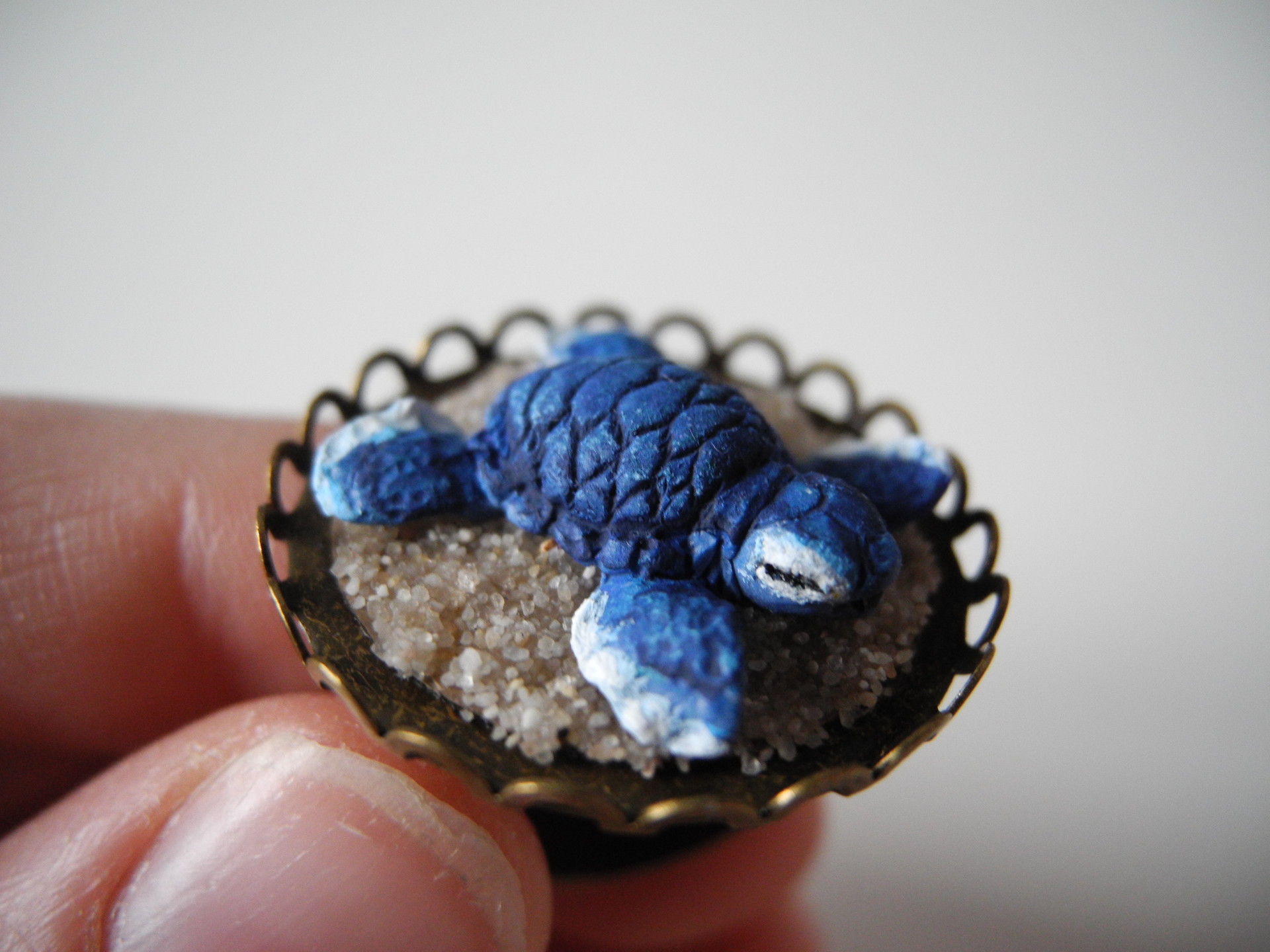 Blue turtle outlet ring