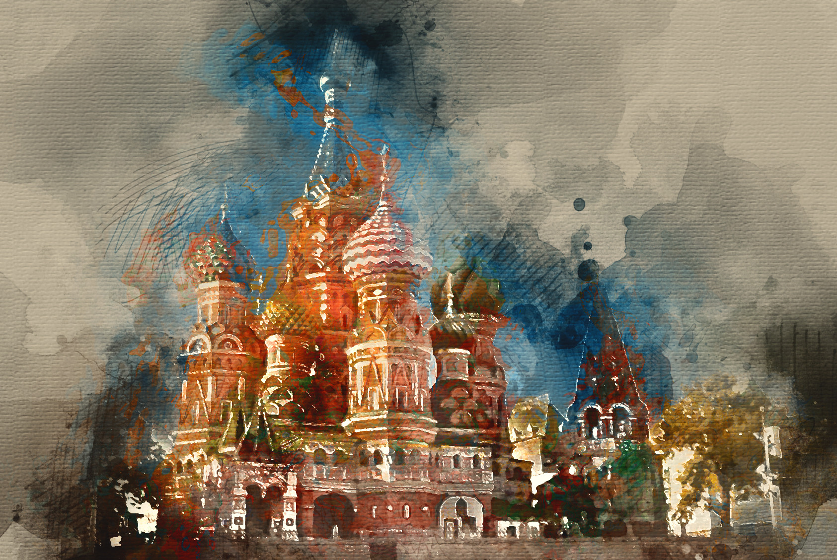 Artstation Sketches Watercolor Paints Of Old Russian Buildings Moscow Daniel French