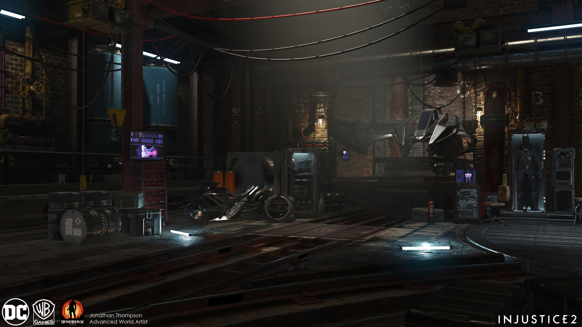 Artstation Injustice 2 Batcave Armory Jonathan Thompson