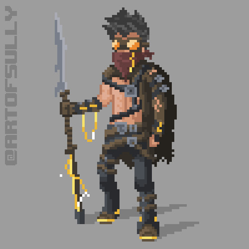 'Tribal Warrior' Animated Sprite (Commission)