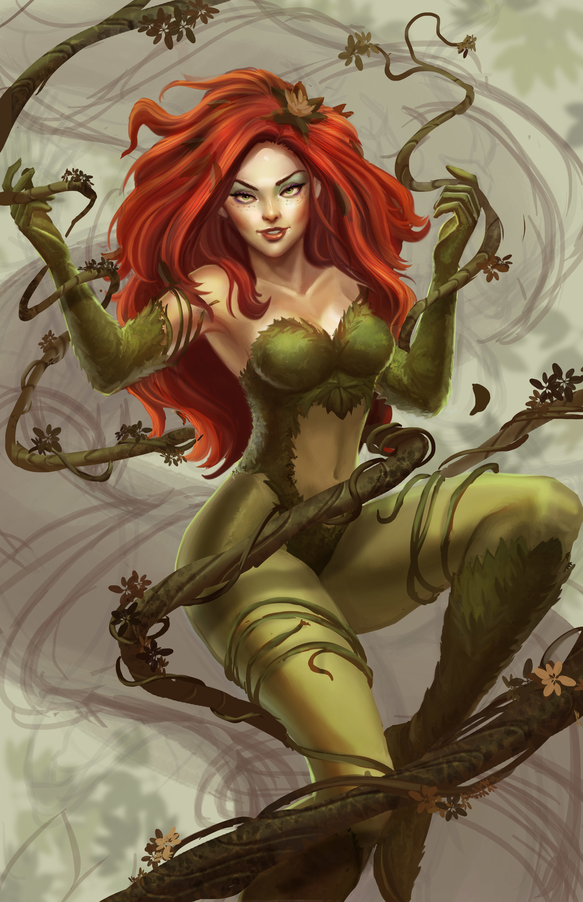 Artstation Poison Ivy Fan Art Victor Lozada