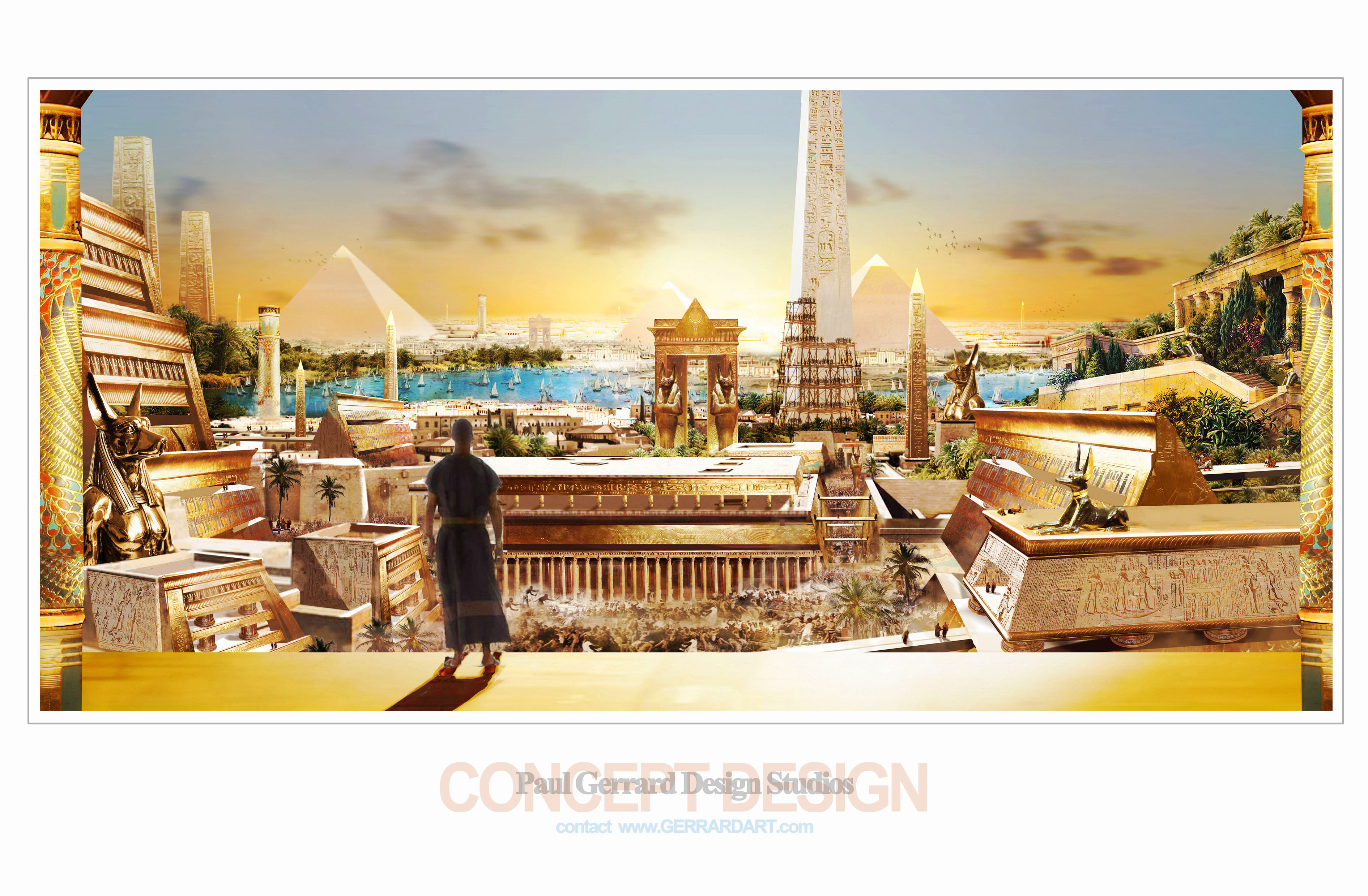Large scene setting image from the movie Gods of Egypt.