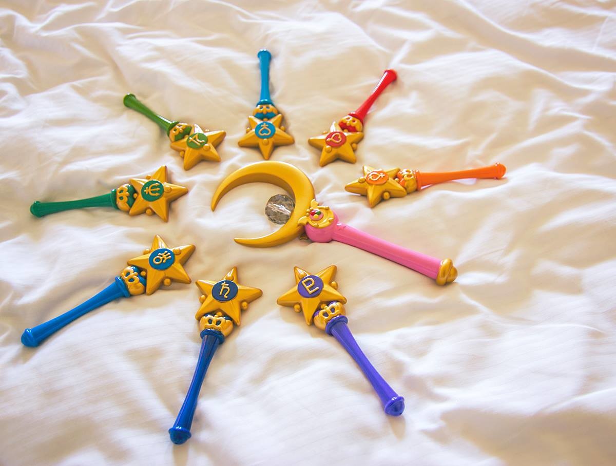 Sailor Moon/Scout Wands final product