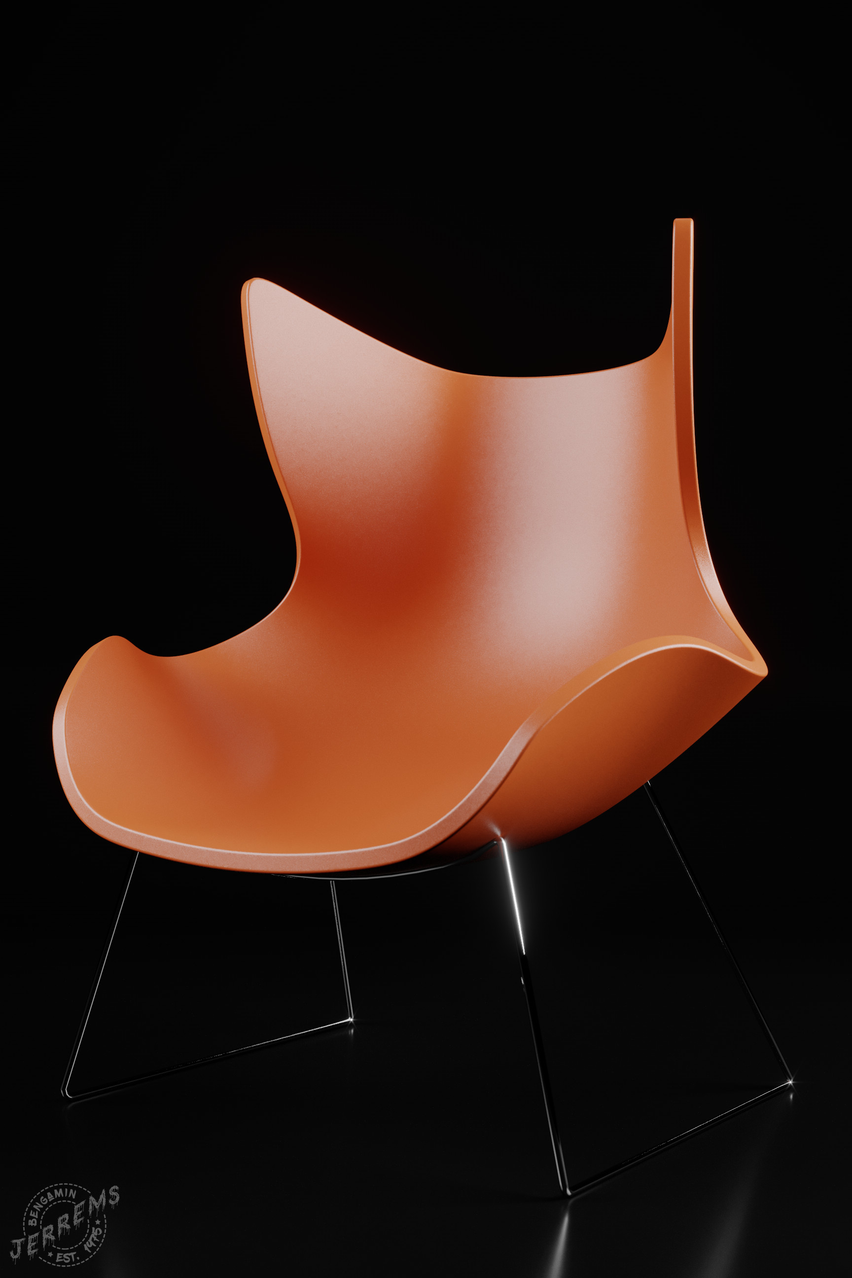 ArtStation Retro Highback Plastic Chair Bengamin Jerrems