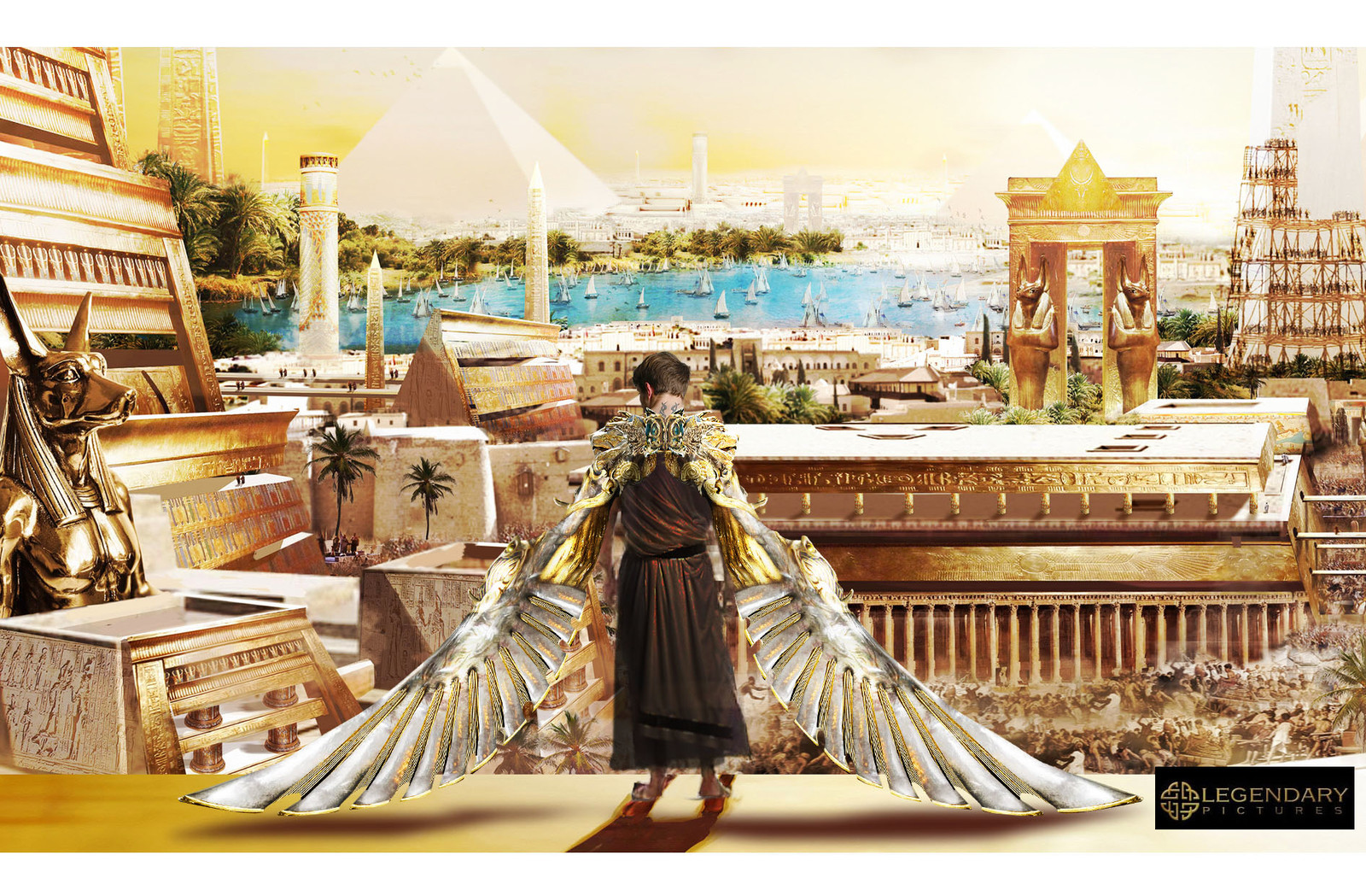 Large scene setting image from the movie Gods of Egypt.