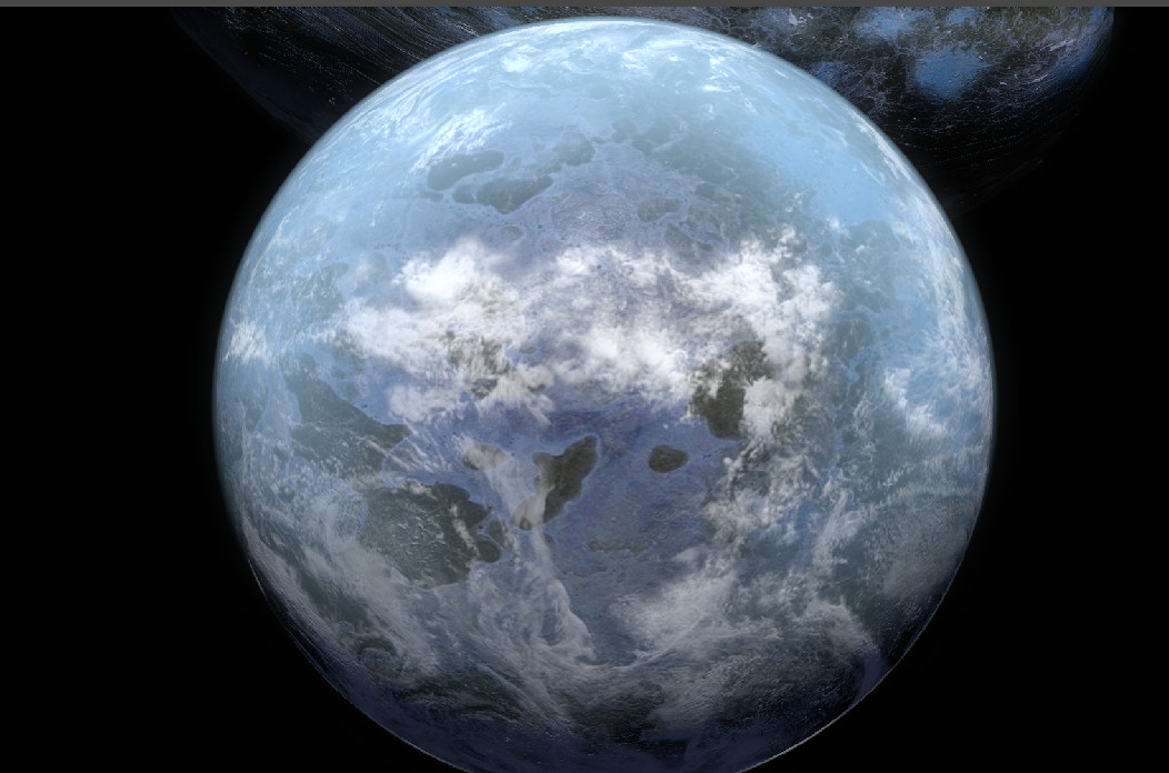 Planet created for the background