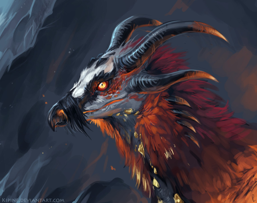 Artstation Bearded Vulture Dragon Pauliina Linjama