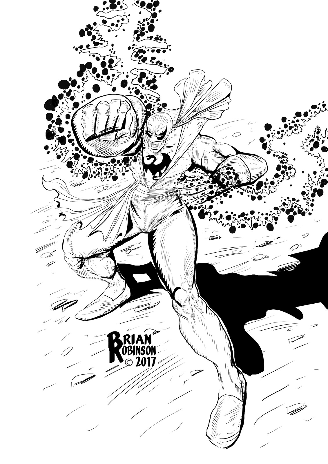 Iron Fist Drawn and inked by Brian Robinson