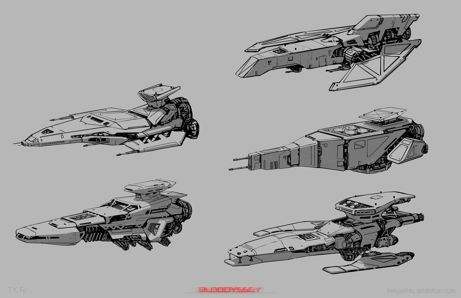 ArtStation Spaceship Sketches