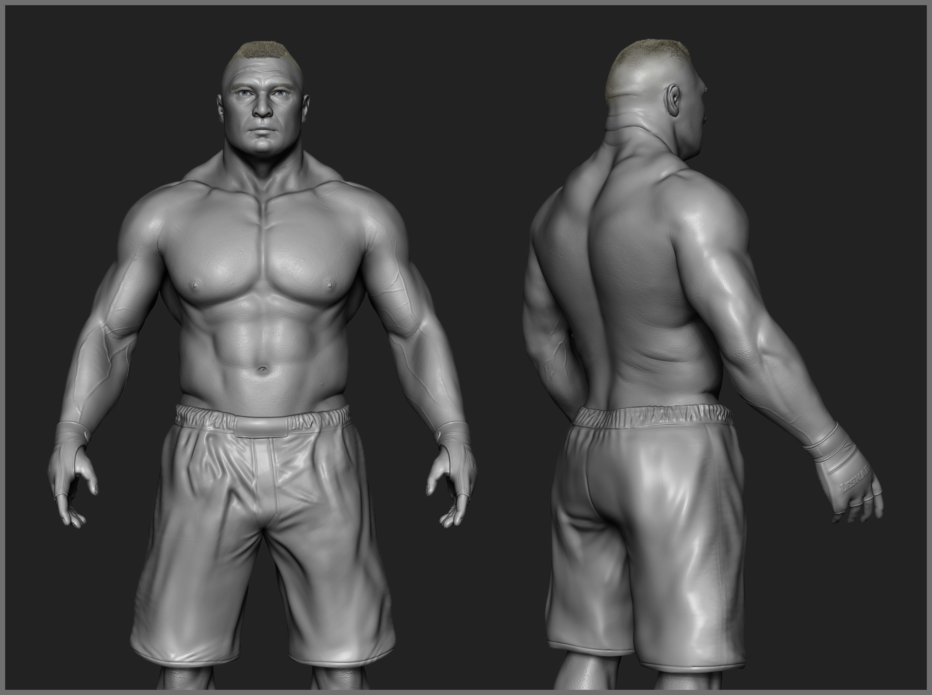 Artstation Brock Lesnar Likeness Anatomy Study Vivek Kumar