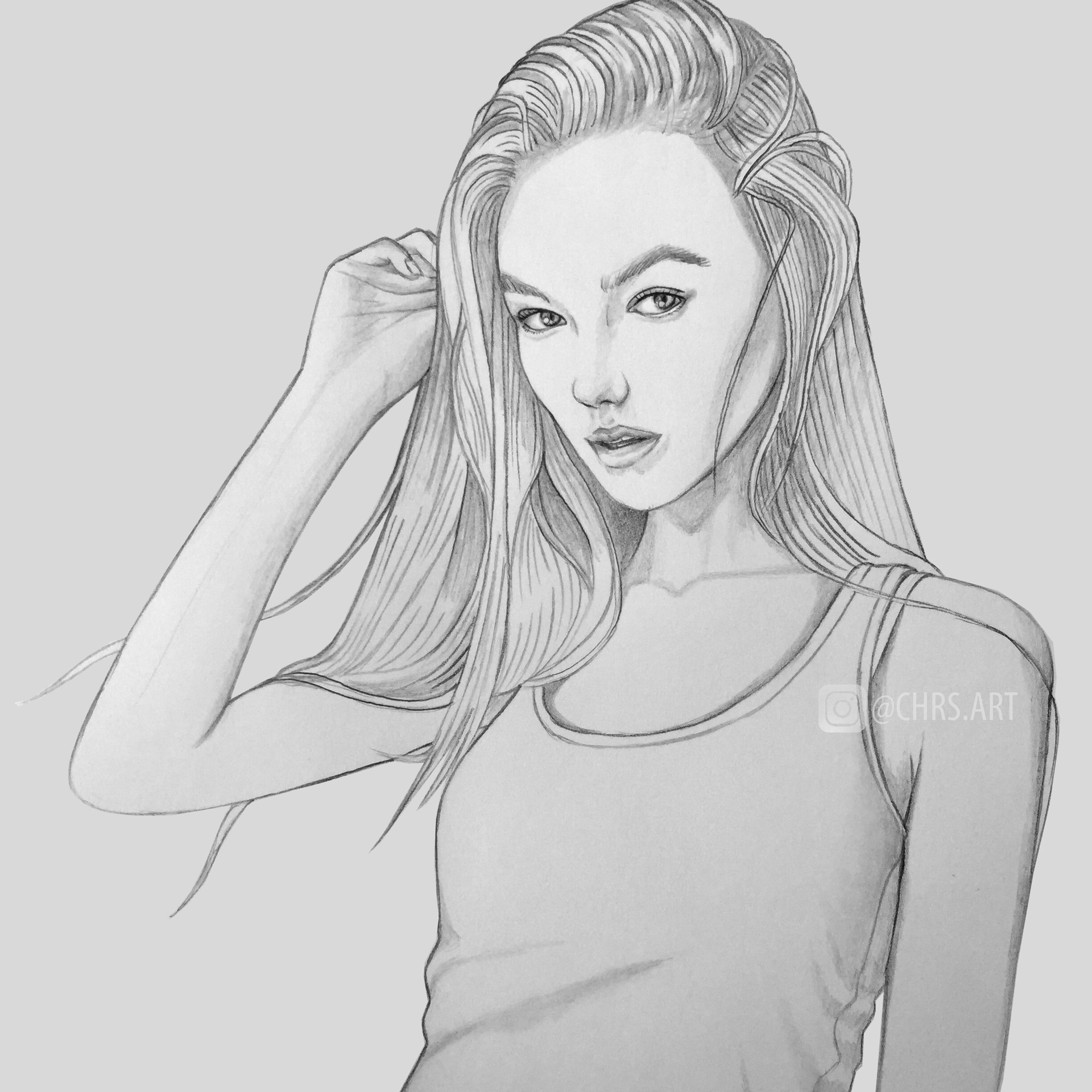 ArtStation - Drawing of Josie (+ Subtle Hair Animation)