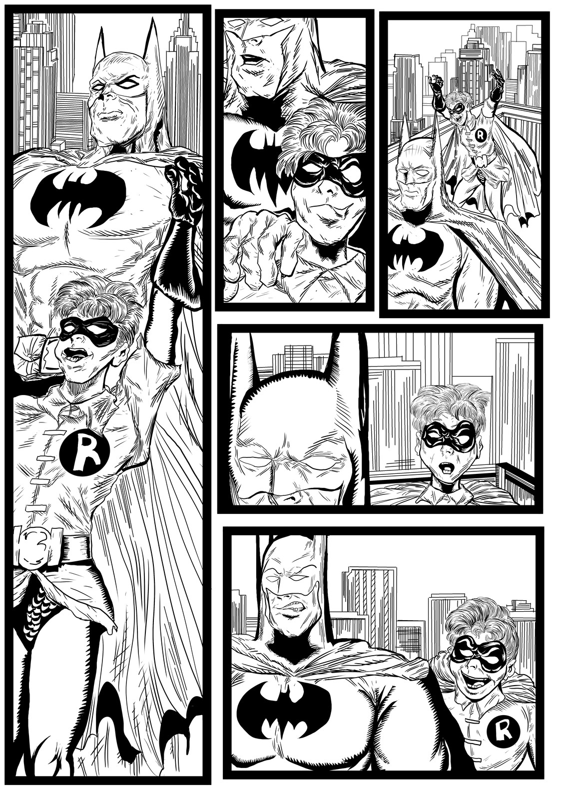 Batman and Robin sequential artwork page 2-2017 by Brian Robinson