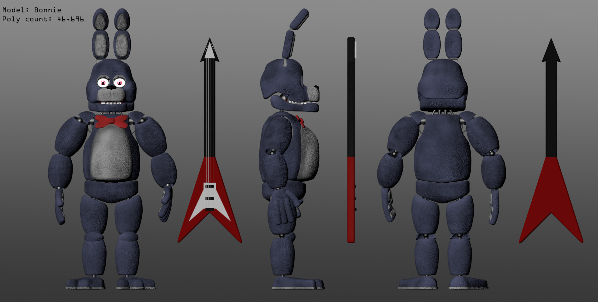 Artstation Five Nights At Freddy S Fan Made 3d Models Thomas Honeybell