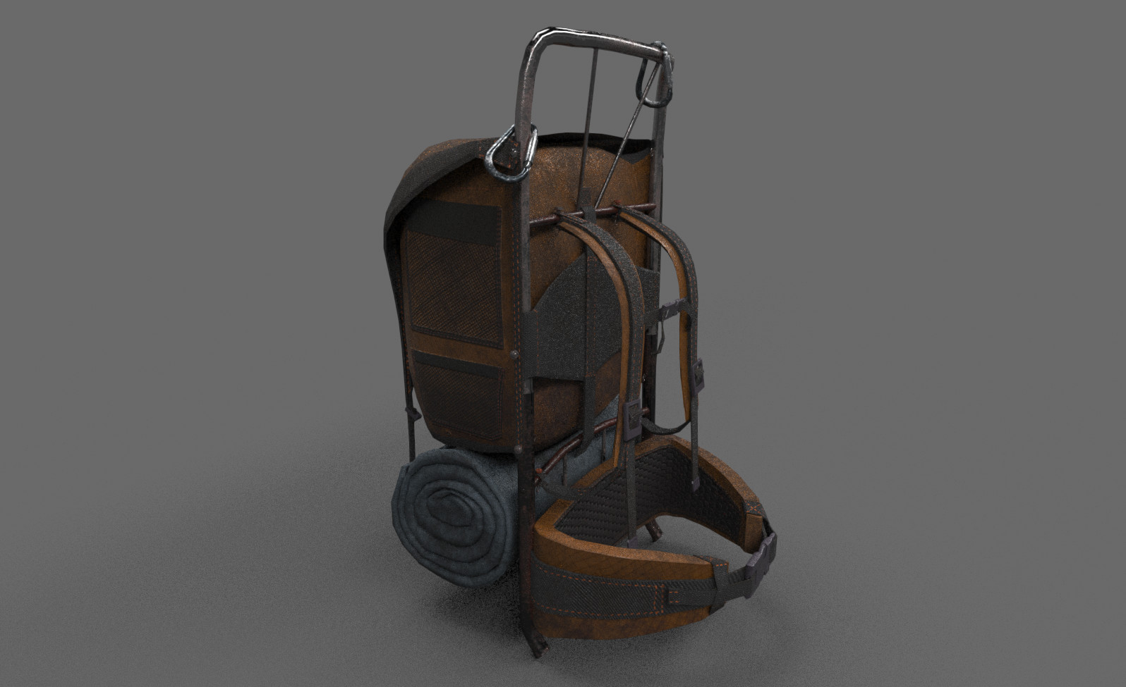 Steel frame backpack top