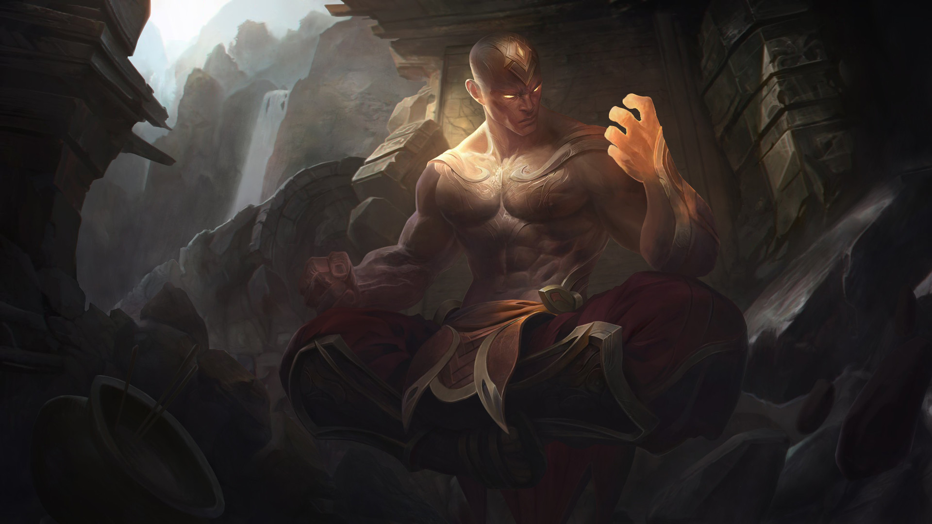 Artstation God Fist Lee Sin Splash Art Animation Stanislau Sobaleu