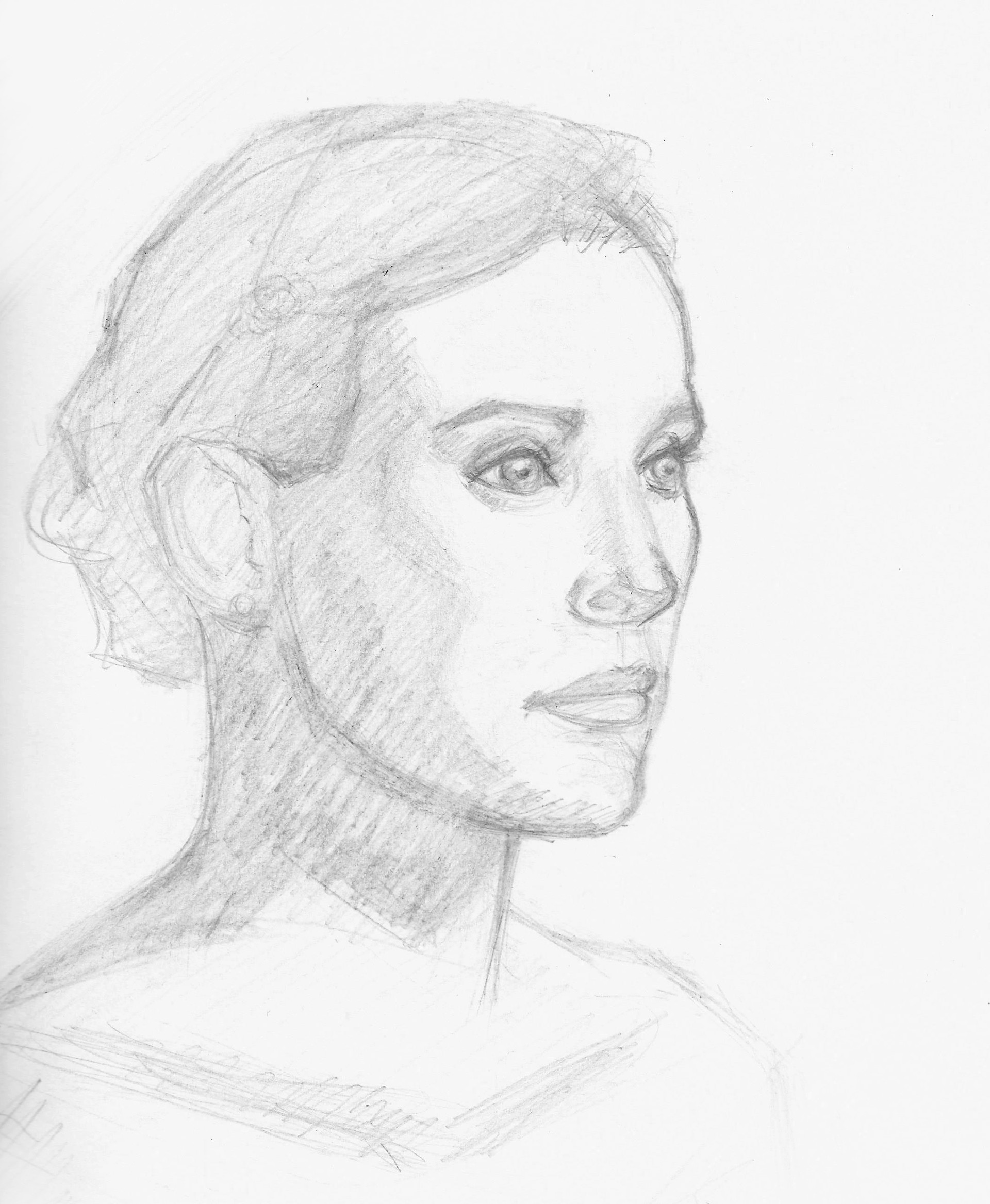 Artstation Female Face 3 4 Angle Marvin Francisco
