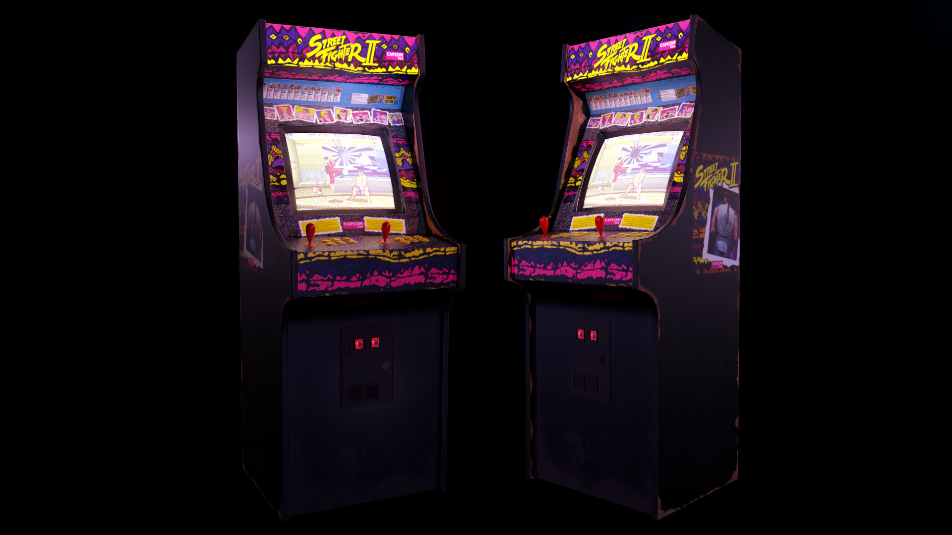 Artstation Street Fighter 2 Arcade Cabinet Gabriel Garga