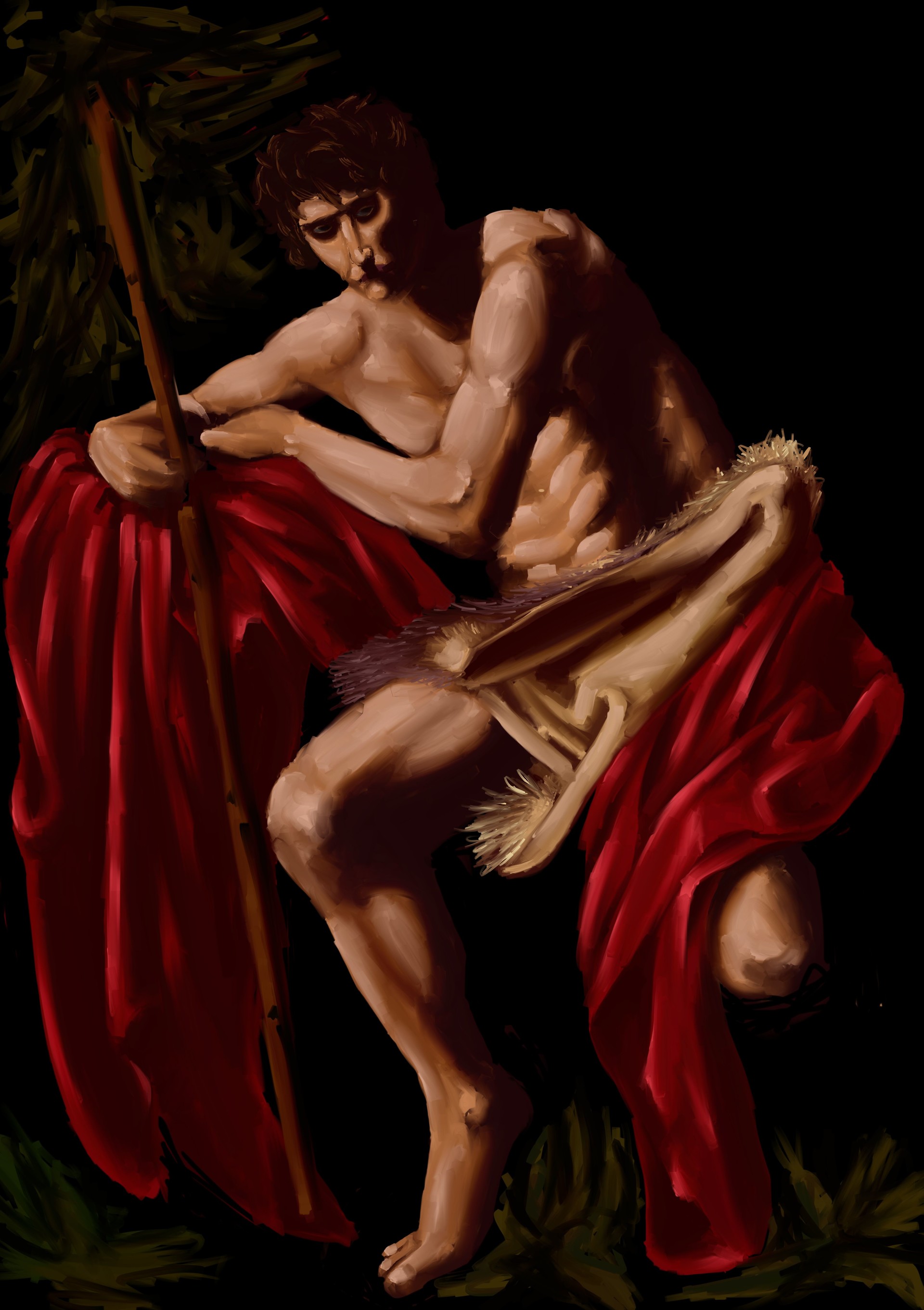 Artstation Master Study Of Saint John The Baptist By Caravaggio