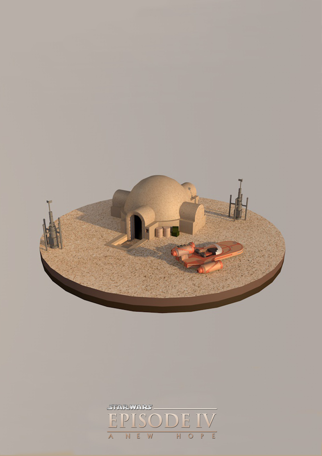 Artstation Luke Skywalker S House In Tatooine Jerry Kritphiwat