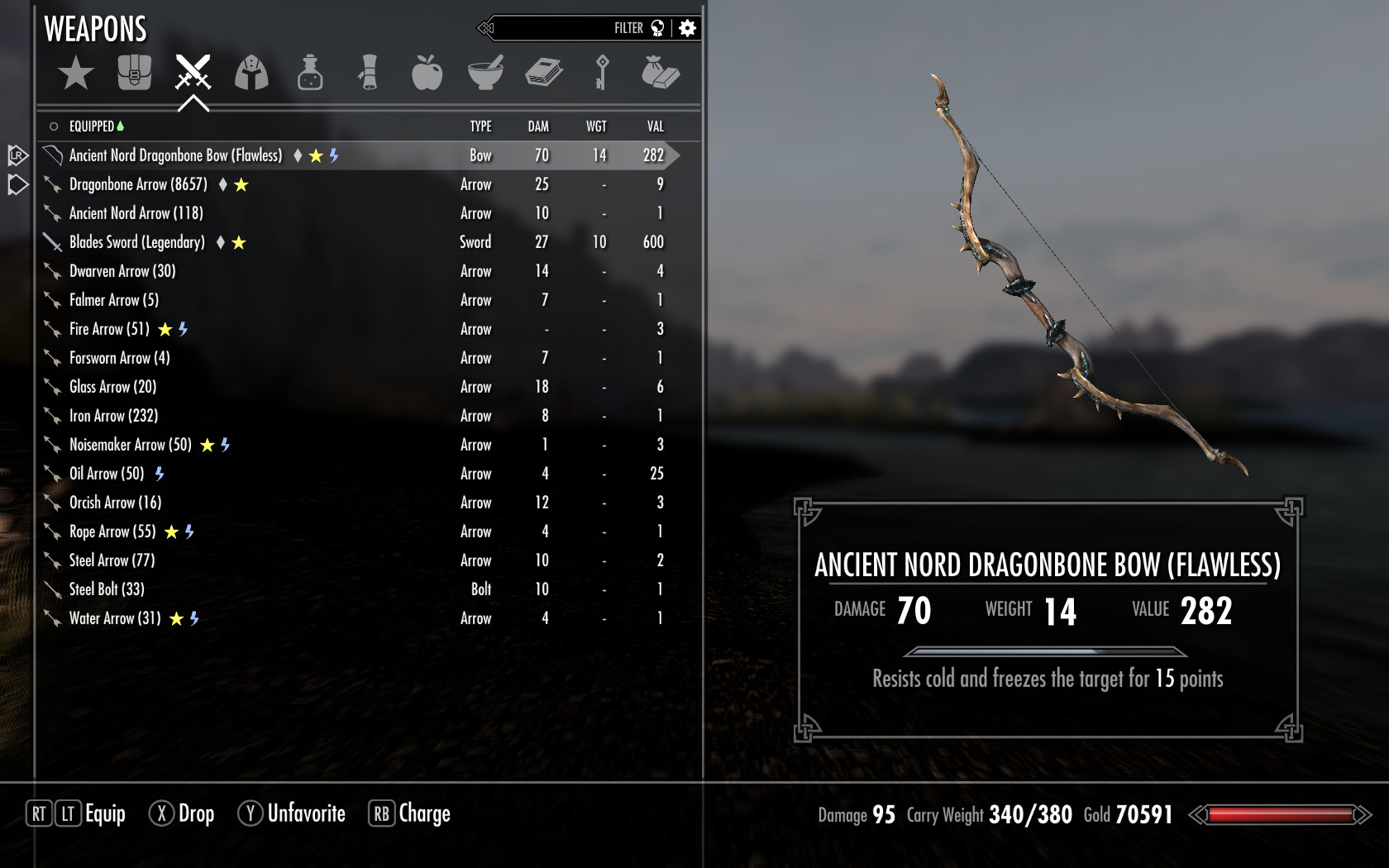ArtStation - Ancient Nord Dragonbone Bow Skyrim Mod