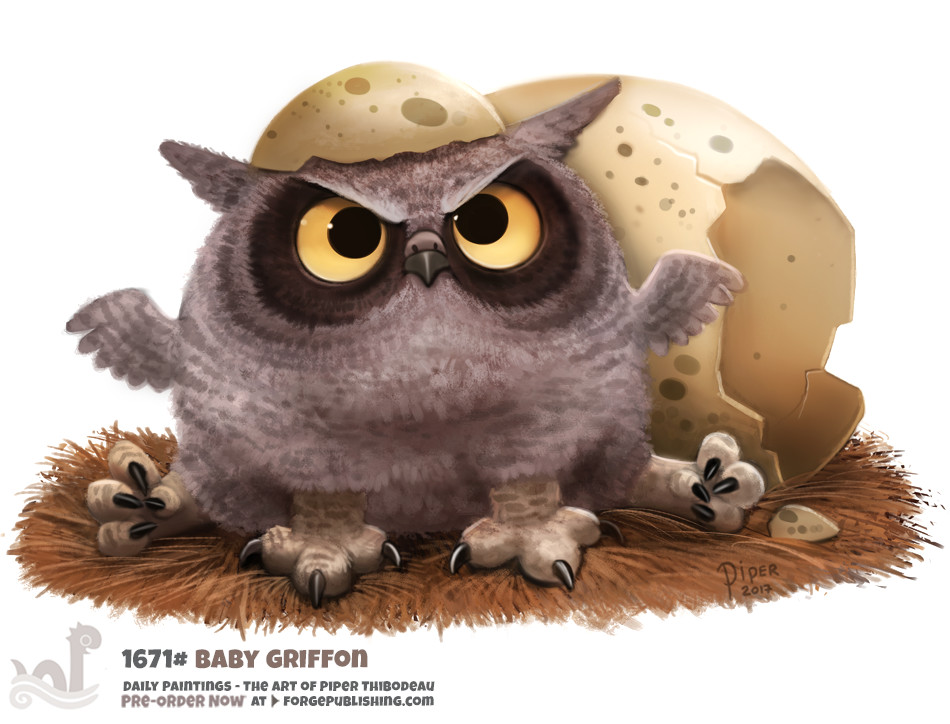 ArtStation - Daily Painting 1671# Baby Griffon