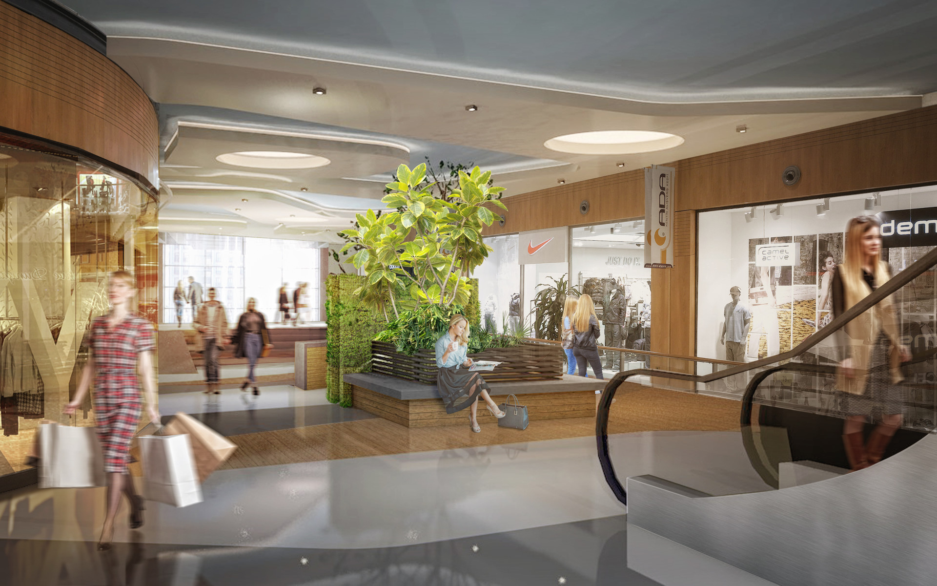 ArtStation - Interior Postproduction for Shopping mall interior complex