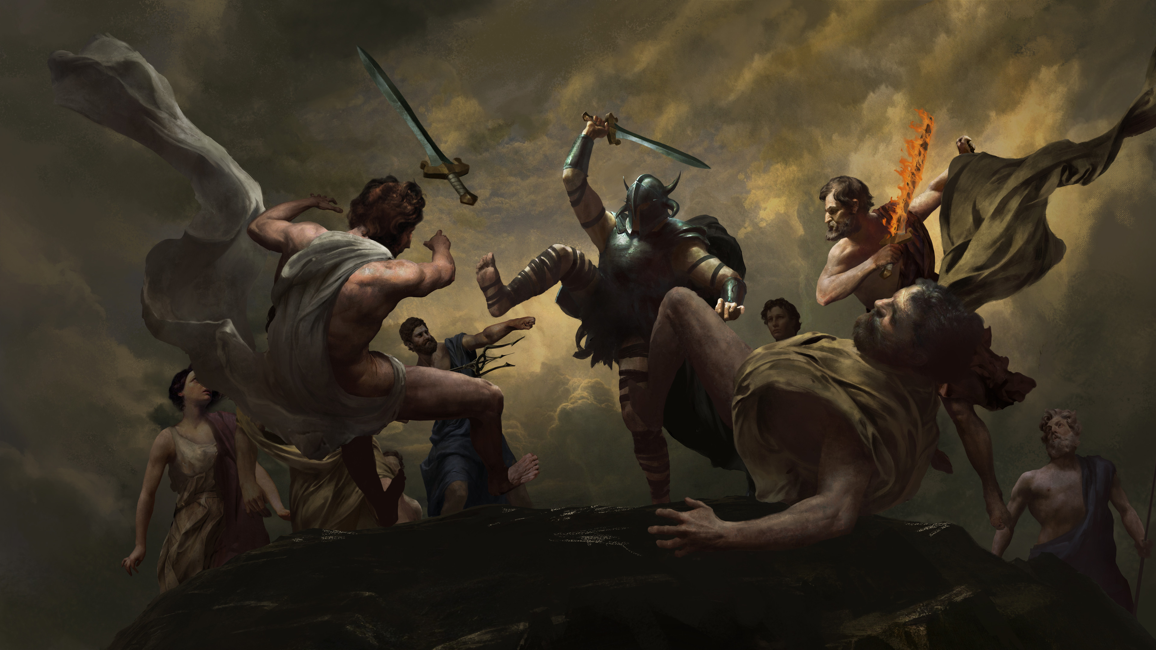 Битва людей за землю. Титаномахия битва богов и титанов. Геракл сражается с богами против гигантов. Титаномахия битва богов арт. Зевс Титаномахия.