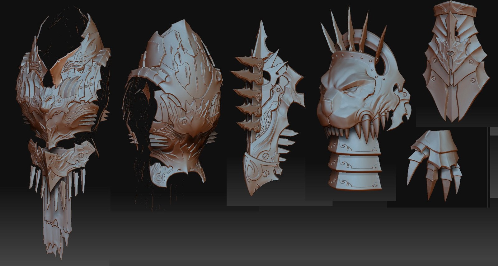 Zbrushing for them normal maps and ambient textures.