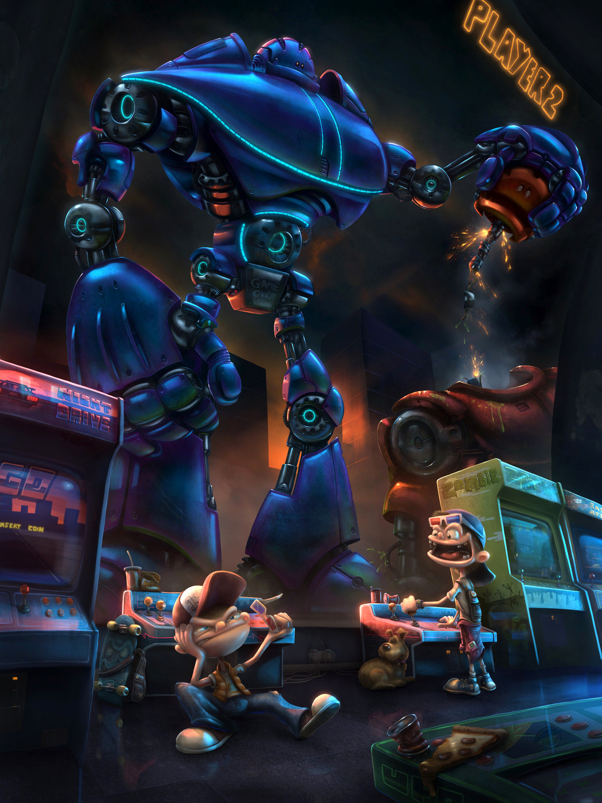 Final image with texture, atmosphere, reflections and optical effects