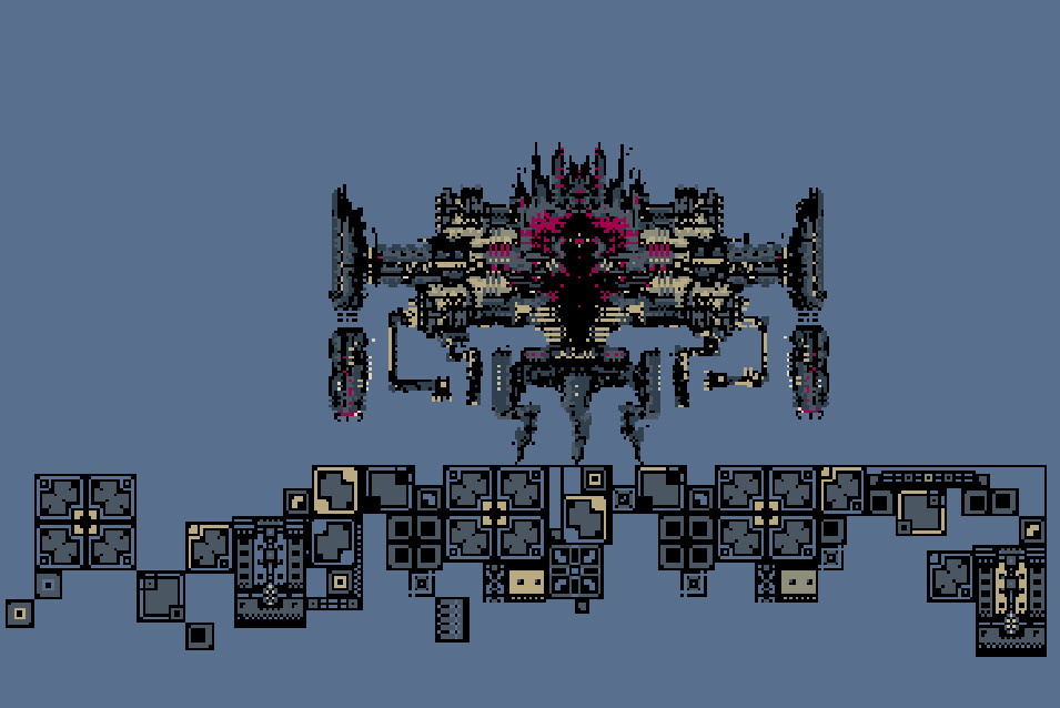 Artstation Enemy Robot Pixel Art Black Duck Overlord